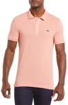 Lacoste Slim Fit Pique Polo In 5mm Elf Pink