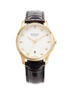 GUCCI GOLDTONE STAINLESS STEEL & ALLIGATOR-STRAP WATCH,0400012542476