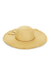 KARL LAGERFELD FRINGED STRAW PANAMA HAT,0400012184576