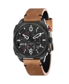 AVI-8 MEN'S HAWKER HUNTER CHRONOGRAPH RETROGRADE EDITION BROWN GENUINE LEATHER STRAP WATCH 45MM