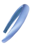 Jennifer Behr Tori Hammered Silk Headband In Cornflower