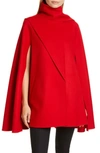 VALENTINO SCARF DETAIL WOOL & CASHMERE CAPE,SB0CG1J015E