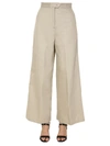 Aspesi Wide-leg Cotton Trousers In Bianco