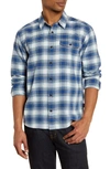 Patagonia Regular Fit Organic Cotton Flannel Shirt In Grande/ Superior Blue