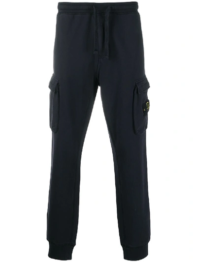 Stone Island Side Pocket Joggers In Blue