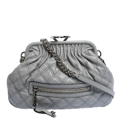 Pre-owned Marc Jacobs Grey Leather Little Stam Shoulder Bag