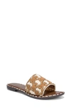 Sam Edelman Gunner Bead-embellished Faux Leather Mules In Natural