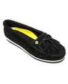 Minnetonka Women's Kilty Plus Moccasin Flats Women's Shoes In Black