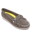 Minnetonka Women's Kilty Plus Moccasin Flats Women's Shoes In Gray