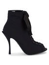 DOLCE & GABBANA PEEP-TOE BOOTIES,0400012170426