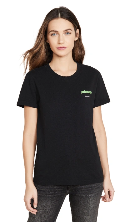 Off-white Princess Casual Tee In Black/green