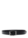 Dolce & Gabbana Smooth Leather Belt In Black In Black