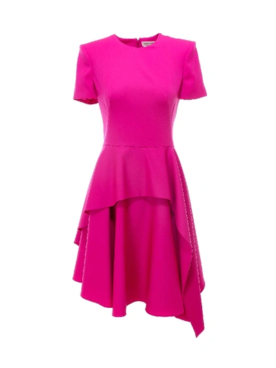 Alexander Mcqueen Virgin Wool Dress In Pink