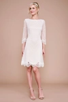 TADASHI SHOJI MATILDA LONG-SLEEVE EMBROIDERED DRESS