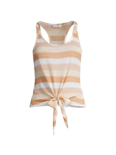 Ramy Brook Striped Mellie Tie Tank In Neutral Combo