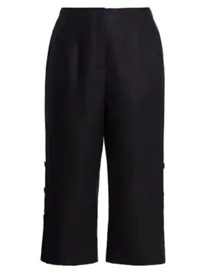 Lafayette 148 Downing Side Button Trousers In Black