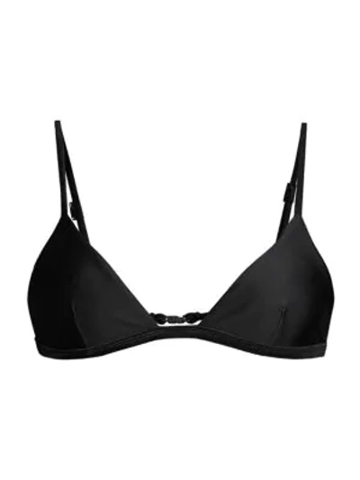 Matteau Wrap-tie Triangle Bikini Top In Black