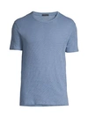 Atm Anthony Thomas Melillo Men's Slub Cotton Crewneck Tee In Harbour Blue