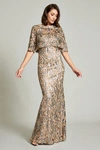 TADASHI SHOJI EMICA CROP OVERLAY GOWN