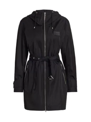 burberry belted parka