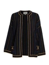 GUCCI Wool Lurex Stripe Knit Jacket