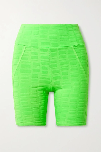 Twenty Montreal Rothko 3d Stretch Jacquard-knit Shorts In Bright Green
