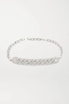 ALESSANDRA RICH SILVER-TONE CRYSTAL BELT