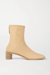 ACNE STUDIOS LOGO-PRINT LEATHER ANKLE BOOTS
