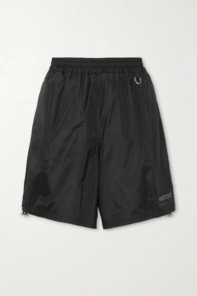 We11 Done Embellished Shell Shorts In Black