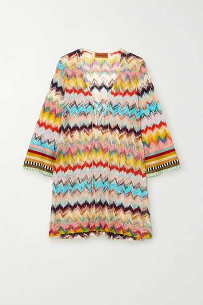 Missoni Mare Lace-up Crochet-knit Kaftan