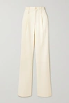 COMMISSION PLEATED WOOL-TWILL STRAIGHT-LEG trousers