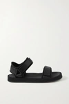 The Row Hook And Loop Nappa-leather Sandals In Black