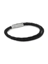 Jonas Studio Village Braided Leather Bracelet In Black