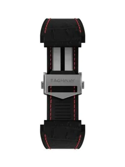 Tag Heuer Modular Connected Snakeskin-embossed Black Rubber Watch Band