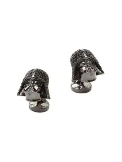 Cufflinks, Inc Star Wars Darth Vader Crystal Helmet Cufflinks In Black