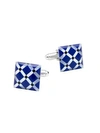 Cufflinks, Inc Ox & Bull Trading Co. Mother Of Pearl Diamond Cufflinks In Blue