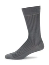 Marcoliani Lisle Micro Dot Diamond Crew Socks In Grey