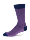 Marcoliani Piqué Dots Crew Socks In Lavender