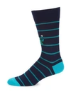 Paul Smith Men's Alien Striped Socks In Navy