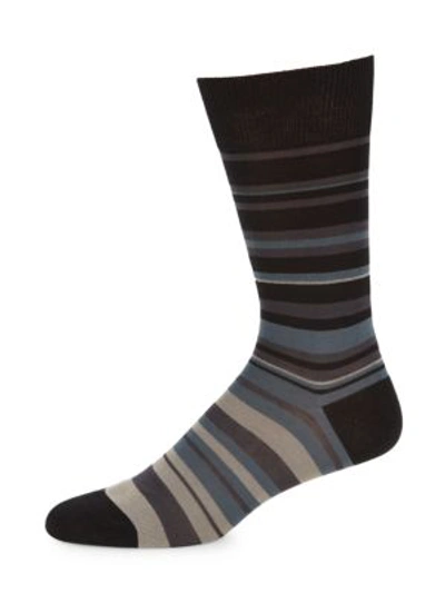 Paul Smith Men's Elliot Striped Socks In Black