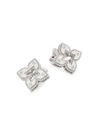 Roberto Coin Petite Venetian 18k White Gold & Diamond Stud Earrings