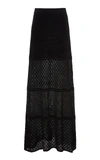 Alexis Ecco High-rise Paneled Ribbed-knit Skirt In Black
