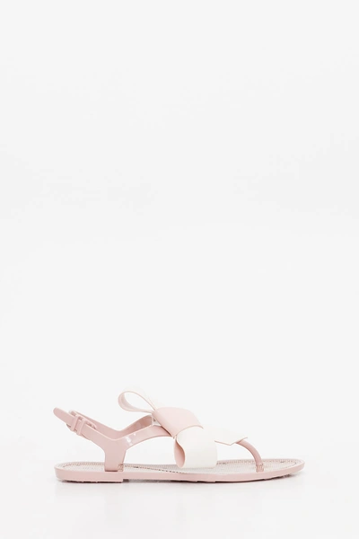 Red Valentino Bow Detail Sandals In Neutrals
