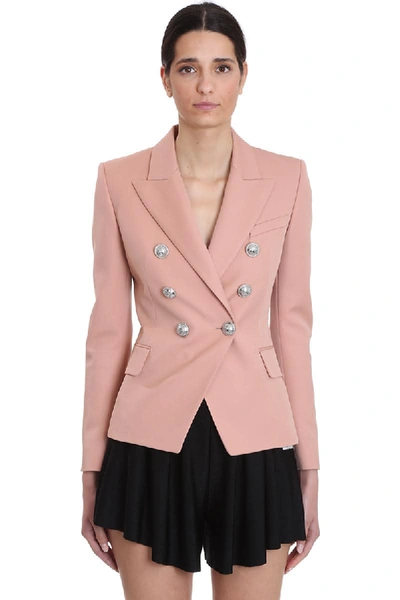 Balmain Blazer In Powder Wool