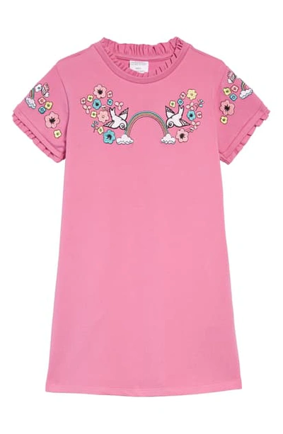 Art & Eden Kids' Leonor Organic Cotton T-shirt Dress In Pink