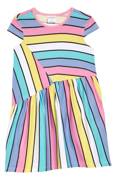 Art & Eden Kids' Kai Stripe Organic Cotton Dress In Pastel Stripe