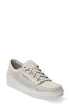 Mephisto Lady Low Top Sneaker In Stone Velour Suede
