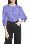 TANYA TAYLOR BRYCE FLORAL SILK BLOUSE,S20T704124