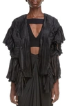 RICK OWENS POBLANA PLEATED PEPLUM JACKET,RO20S1789J