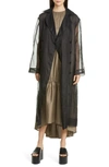 TOTÊME PISA DOUBLE BREASTED ORGANZA TRENCH COAT,202-101-725